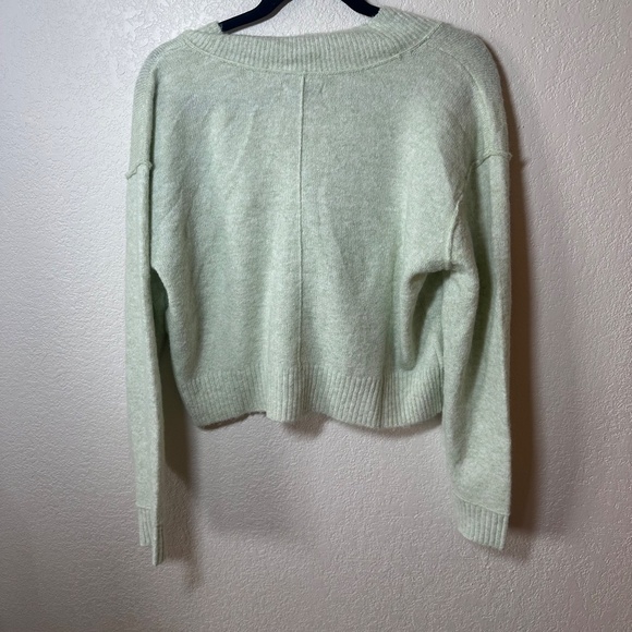 American Eagle Soft Knit Button-Front Cardigan Sage Green- XS - Picture 4 of 4